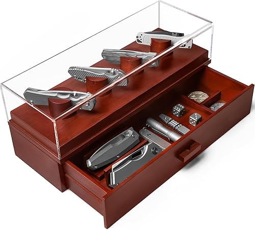 Muestra tus cuchillos con la cubierta de cuchillos, vitrina de bolsillo premium para 6 cuchillos, regalo del día de San Valentín para hombres, cajón