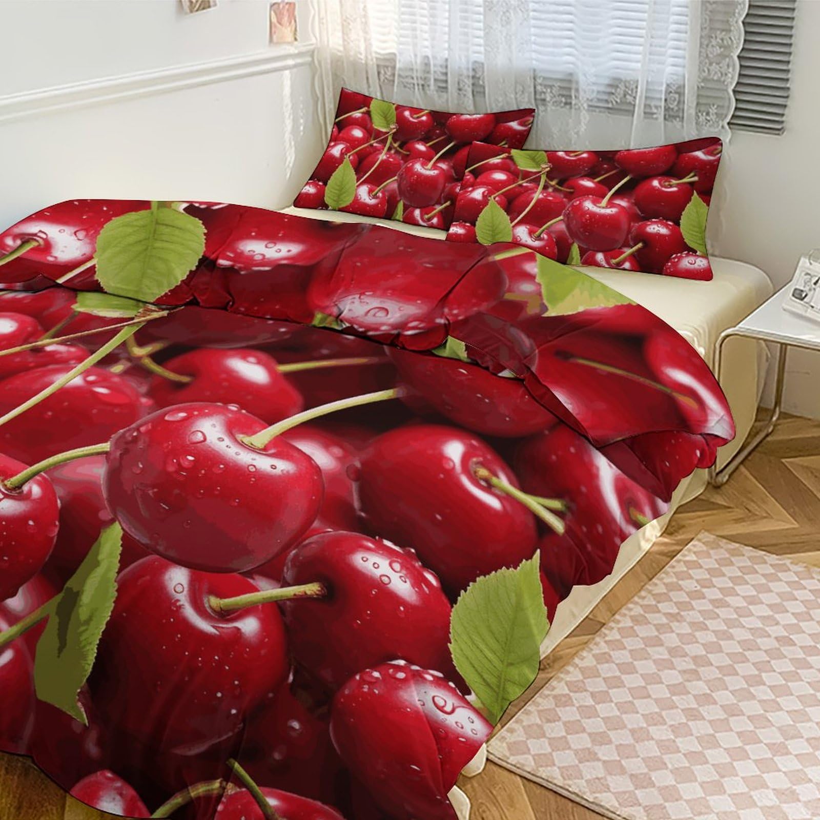 Housse de couette ultra douce et respirante avec fermeture éclair 3 pièces