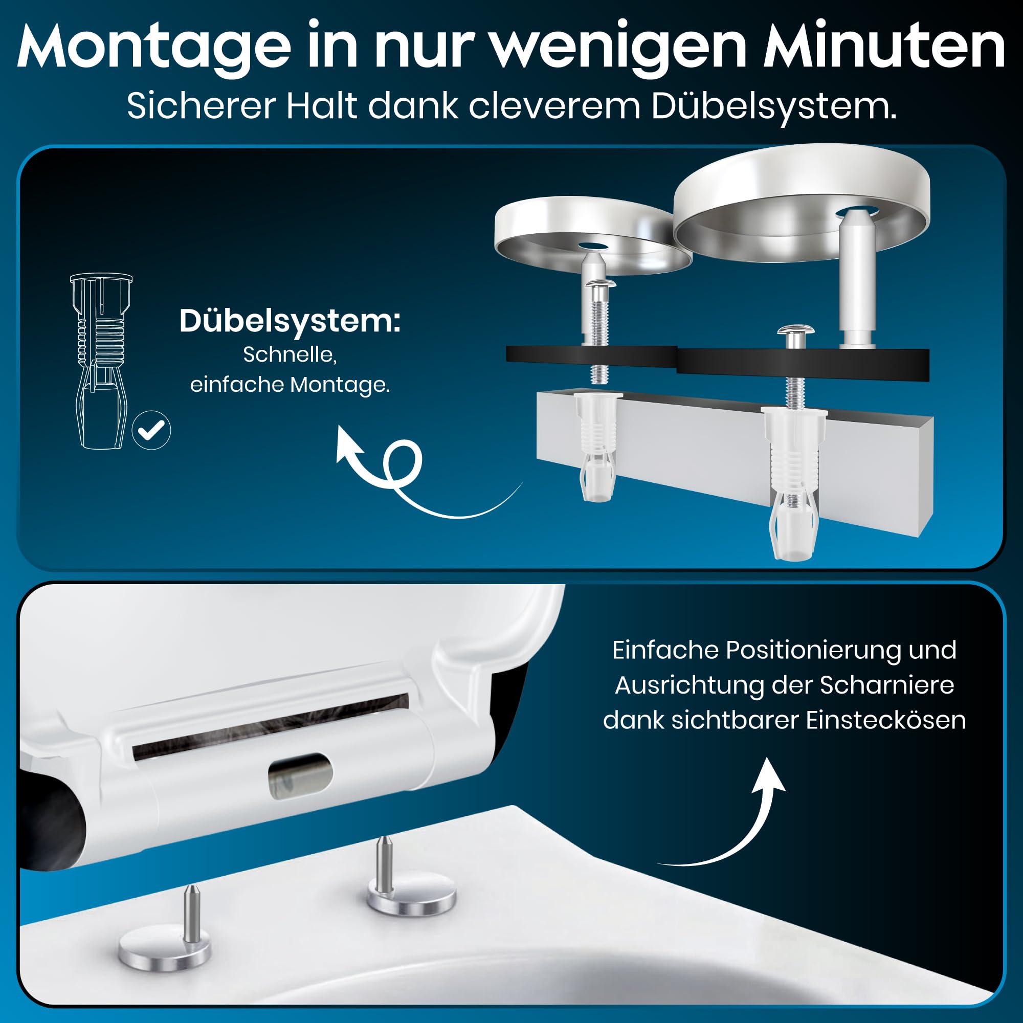 WC Sitz Mit Absenkautomatik -Antibakteriell, Toilettendeckel Mit Absenkautomatik UV-Beständig, Klodeckel Mit Absenkautomatik - Quick-Release Funktion, Inkl. Installationsschablone (Cool Cat)