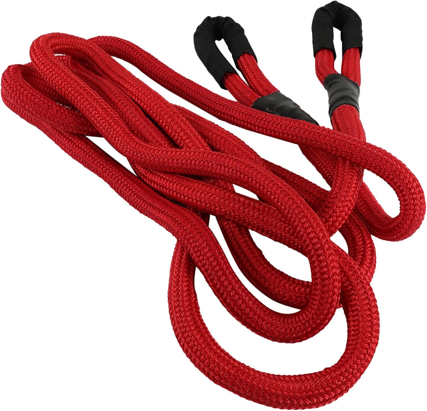 Red Kinetic Energy Truck Tow Recovery Rope 7/8 Inch x 21 Foot 21,970lbs Heavy Duty Nylon Double Braided Kinetic Energy Rope Replacement for Truck Off-Road Vehicle ATV UTV