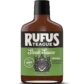Rufus Teague Original Steak Sauce, Non-GMO, Award-Winning Flavor, 7 oz | Premium Steak BBQ Sauce, Gluten-Free, Non-GMO, Great for Grilling and Recipes, For Any Occasion, Pantry Staple, Cookout Ready