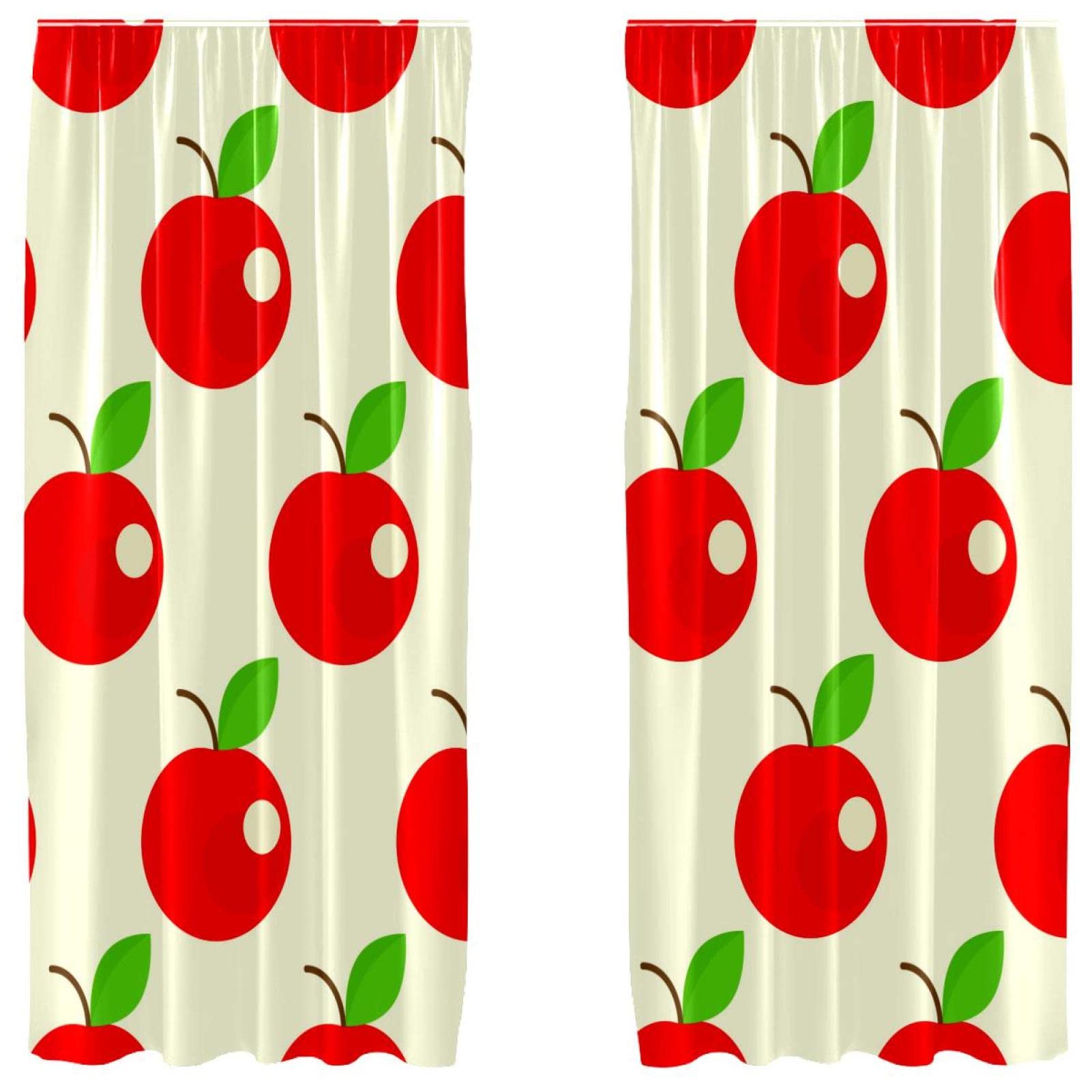 Cortinas opacas de microfibra infantiles con diseño de cerezo para dormitorio