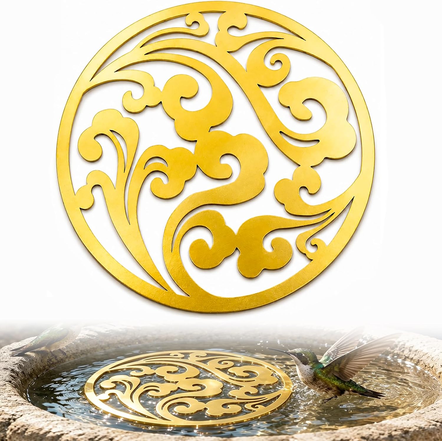Bird Bath Copper Disk, 4 Inch Pure Copper Disc, 1mm Thick Outdoor Accessory