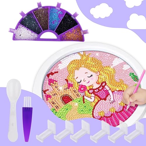 Miniatura 5 de cobee Kit de bandeja de pintura de diamantes, 6 rejillas de accesorios de pintura de diamante, organizador de bandeja con múltiples separadores de