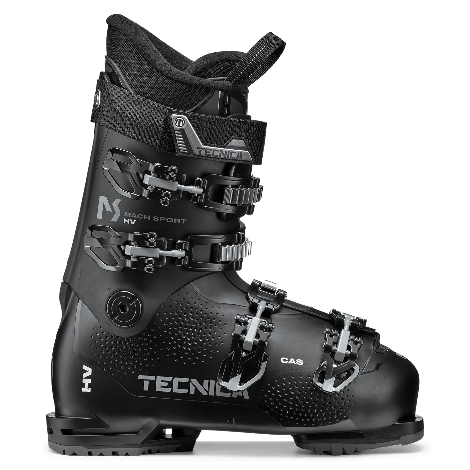 Tecnica Men's Mach Sport HV 70 GW 70-Flex Warm Functional Comfortable Alpine All Mountain Ski Boots, Black, 9.5