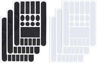 TPTGIAR 6 unidades de película protectora para bicicleta, pegatinas de fibra de carbono, color negro, pegatinas transparentes para proteger el marco