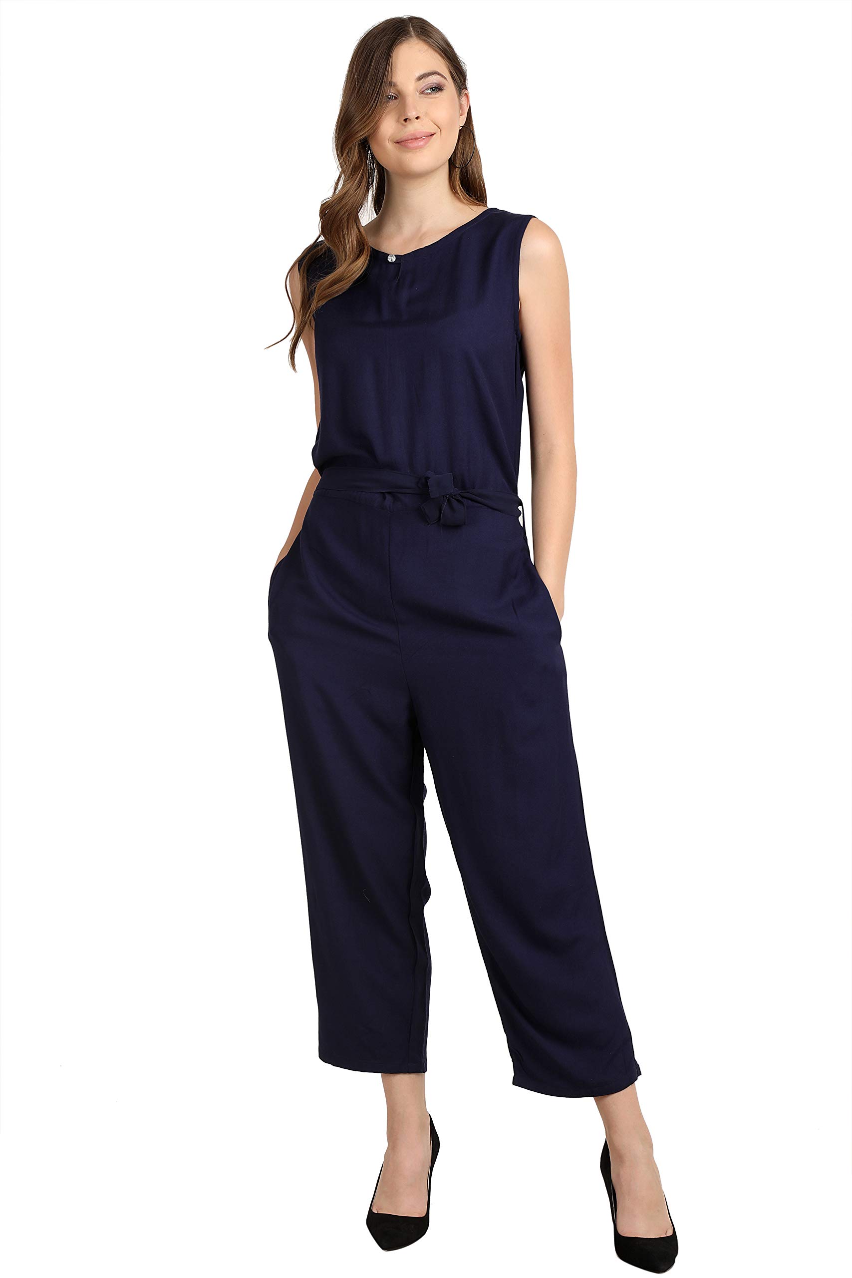 NATURE CRAFT Women Rayon Tie Knot Jumpsuit