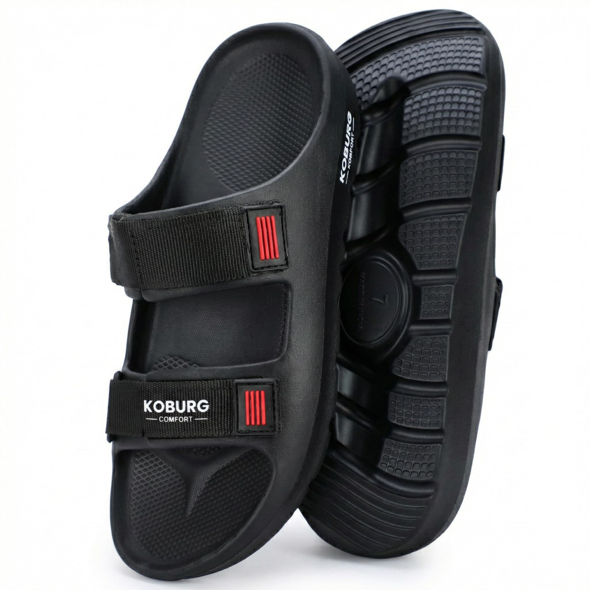KOBURG Nexa Men's Black Sandals - Image 1