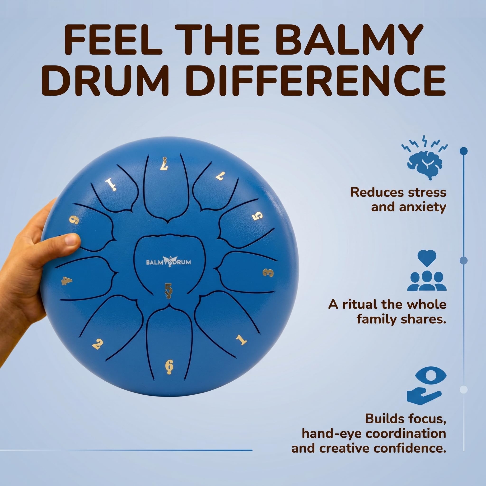 Amazon | The Balmy Drum - 11 Note 10インチ スチール舌ドラム