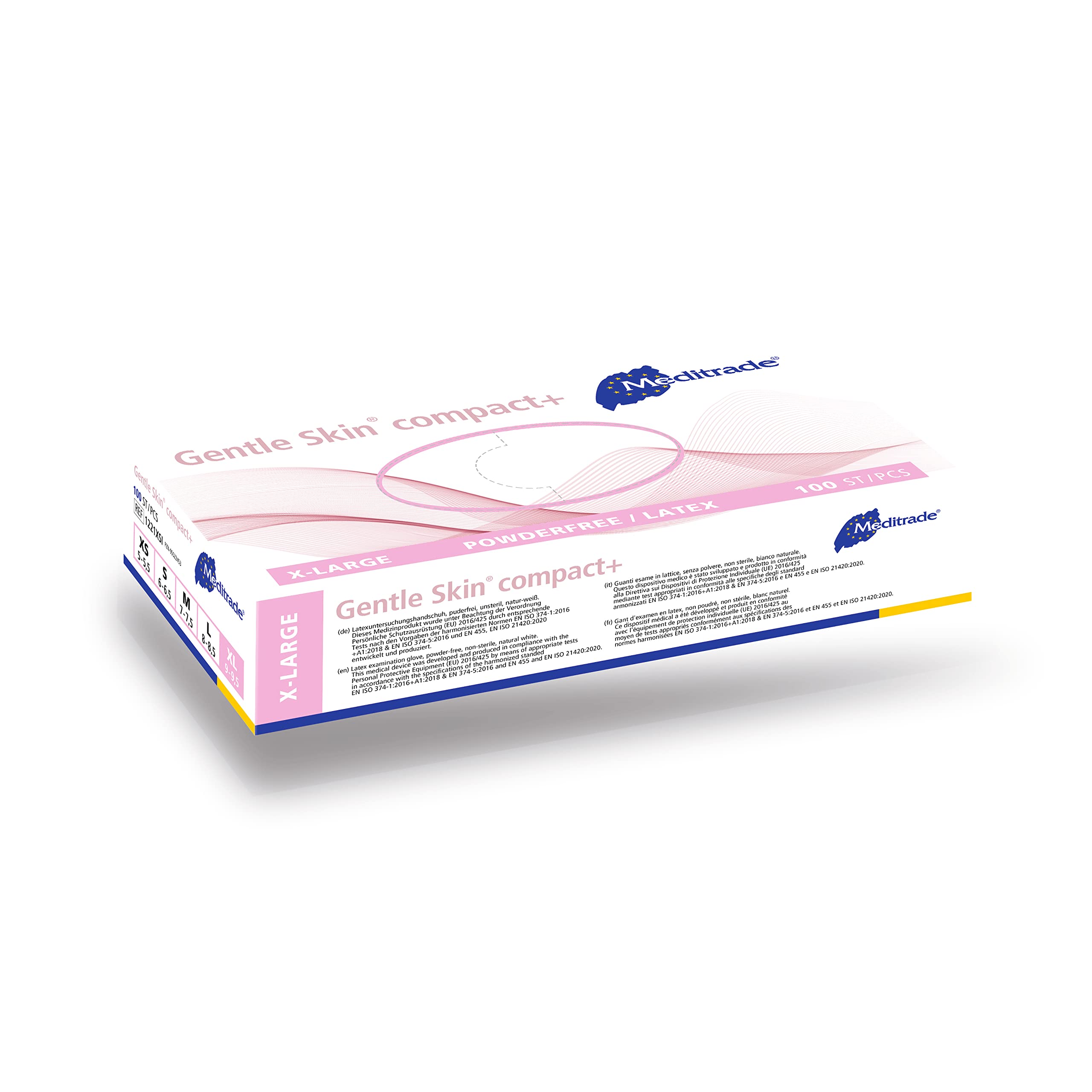 Surgical Gloves - Medium, Powder Free, Non Sterile, Ambidextrous, Protective Latex Gloves for Medical, Surgery, and Healthcare, Disposable, PPE (X-Large) (White) - Meditrade