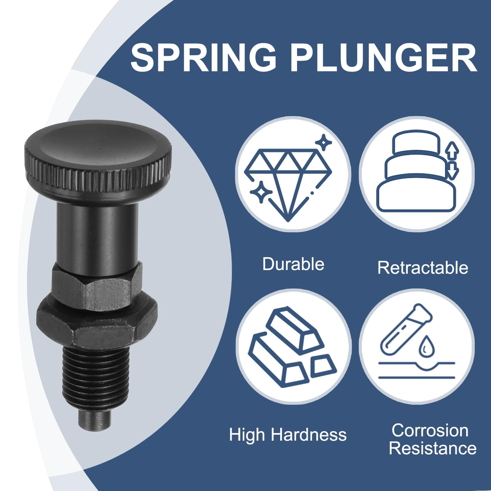 PATIKIL Push Fit Ball Nose Spring Plunger - Image 4