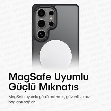 Ultra Strong Shockproof Soft Silicone Mat Case with Metal Alloy Lens Frame and Metal Keypad Compatible with Symple Series Magsafe for Teknoft Samsung Galaxy S24 Ultra