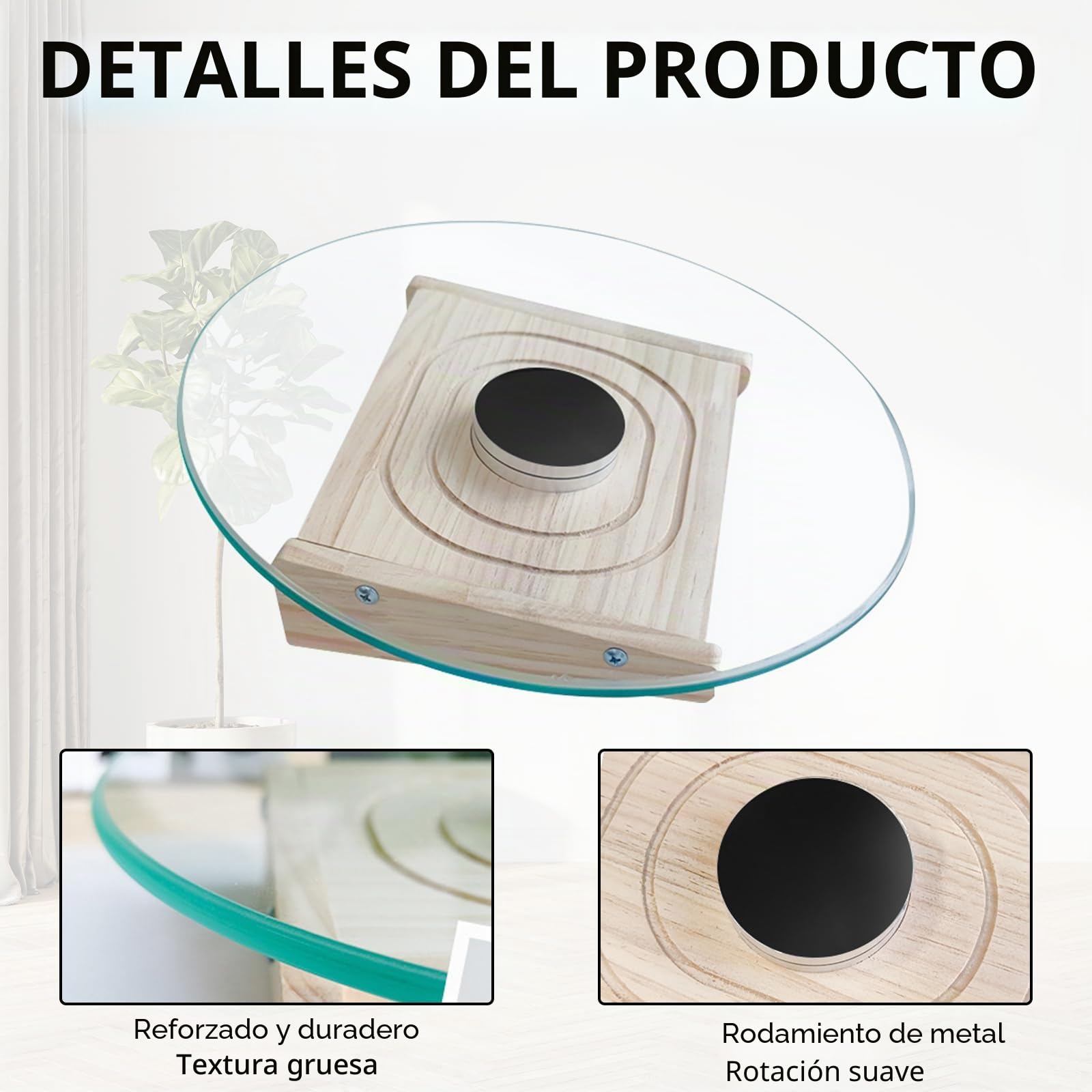 Rueda de Ejercicio, Rueda Hamster de Cristal de 28 cm para Chinchillas Lámina Giratoria para Chinchillas con Rodamiento Metálico Lámina Deportiva Silenciosa para Hámsteres Ruedas para Animales Pequeño