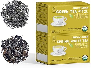 Green & Spring White Tea Duo - Organic Vietnam Tea, Pure & Natural