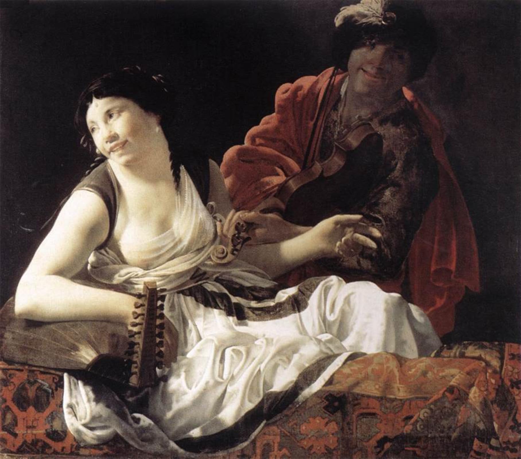 SERENDIPITP Abstract Painting Mural Print Picture Wall Decor Painting The Concert Hendrick Terbrugghen Vintage Wall Artwork for Home Decor 60x90cm