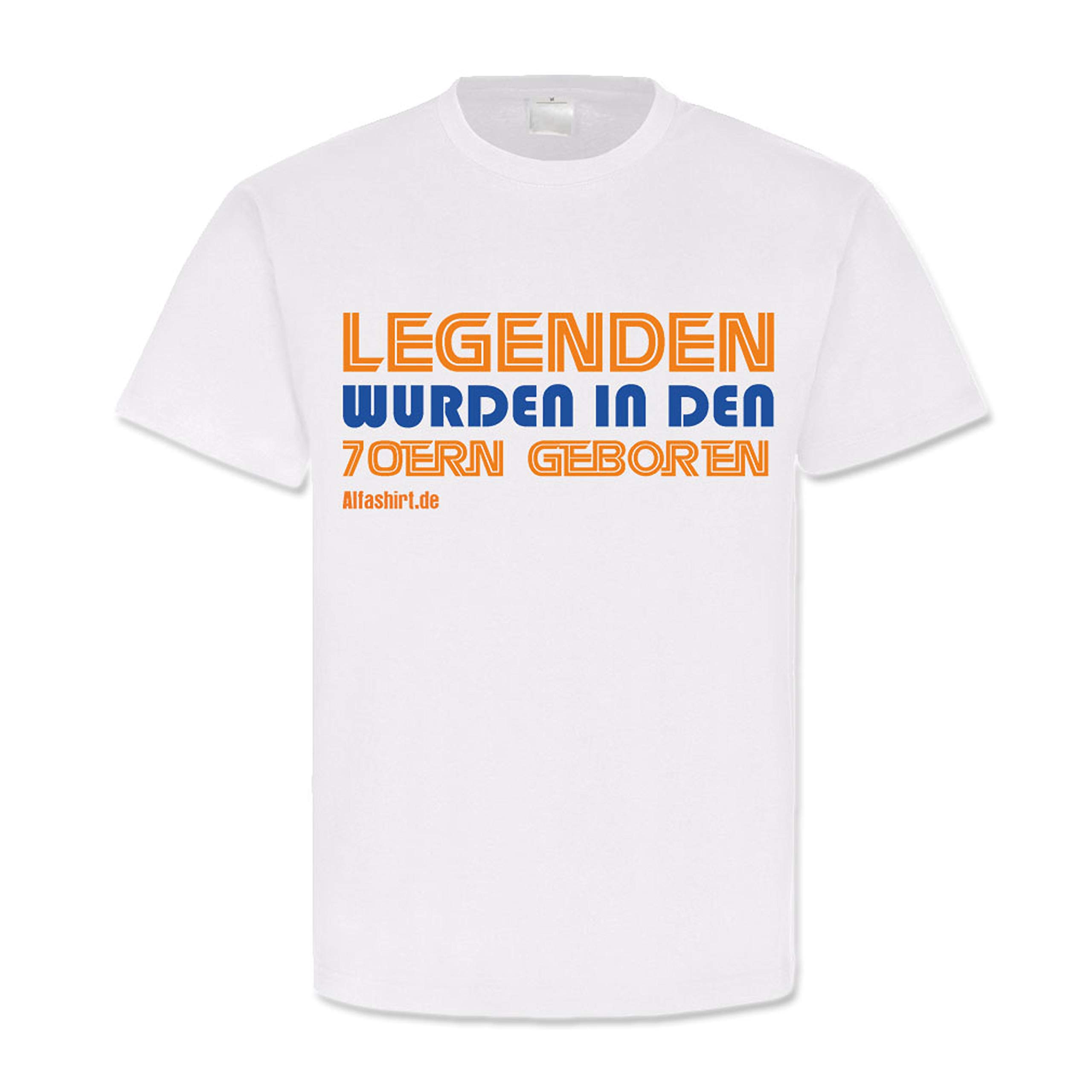 T-shirt avec inscription en allemand Legenden coton blanc Large