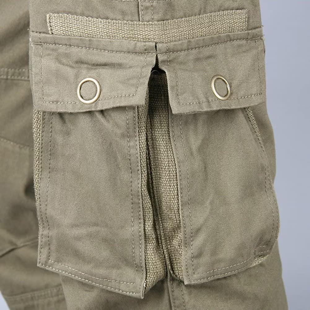 Pantaloni Tattici Casual per Uomini Pantaloni Cargo all'aperto con Tasche Multiple Pantaloni da Lavoro da Combattimento per Escursionismo, Corsa e Campeggio
