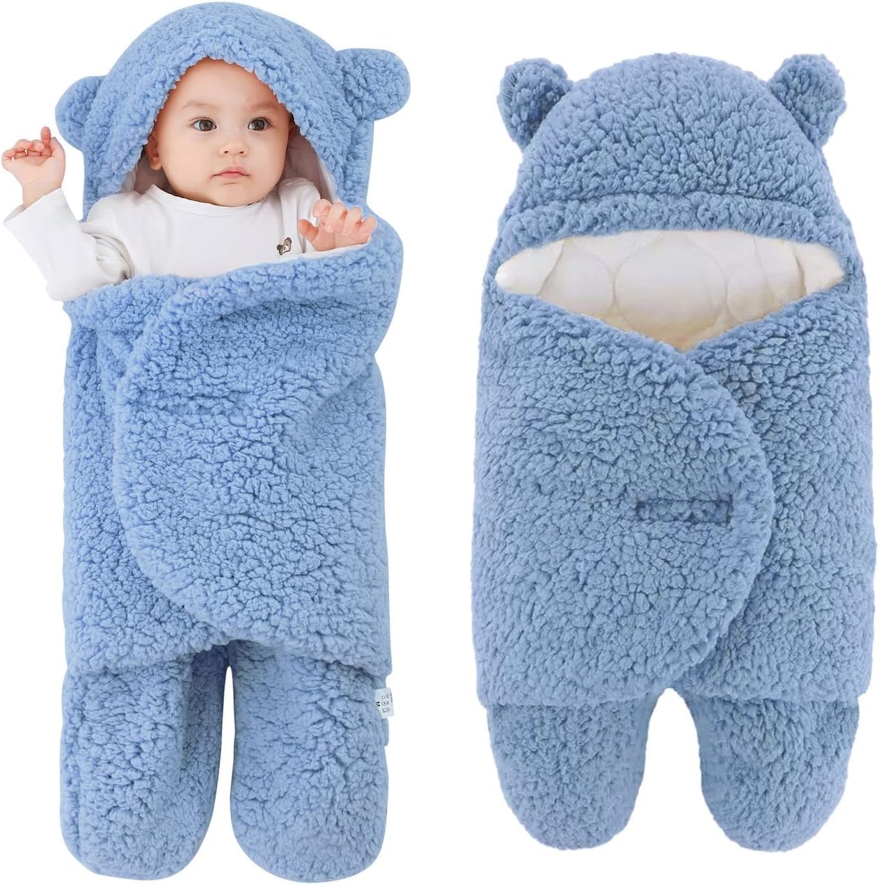 Tomorrow Baby Swaddle Blanket Bear Plush Receiving Blankets Soft Swaddles 0-3 Months for Infants Girls and Boys 2.0 TOG-image-32
