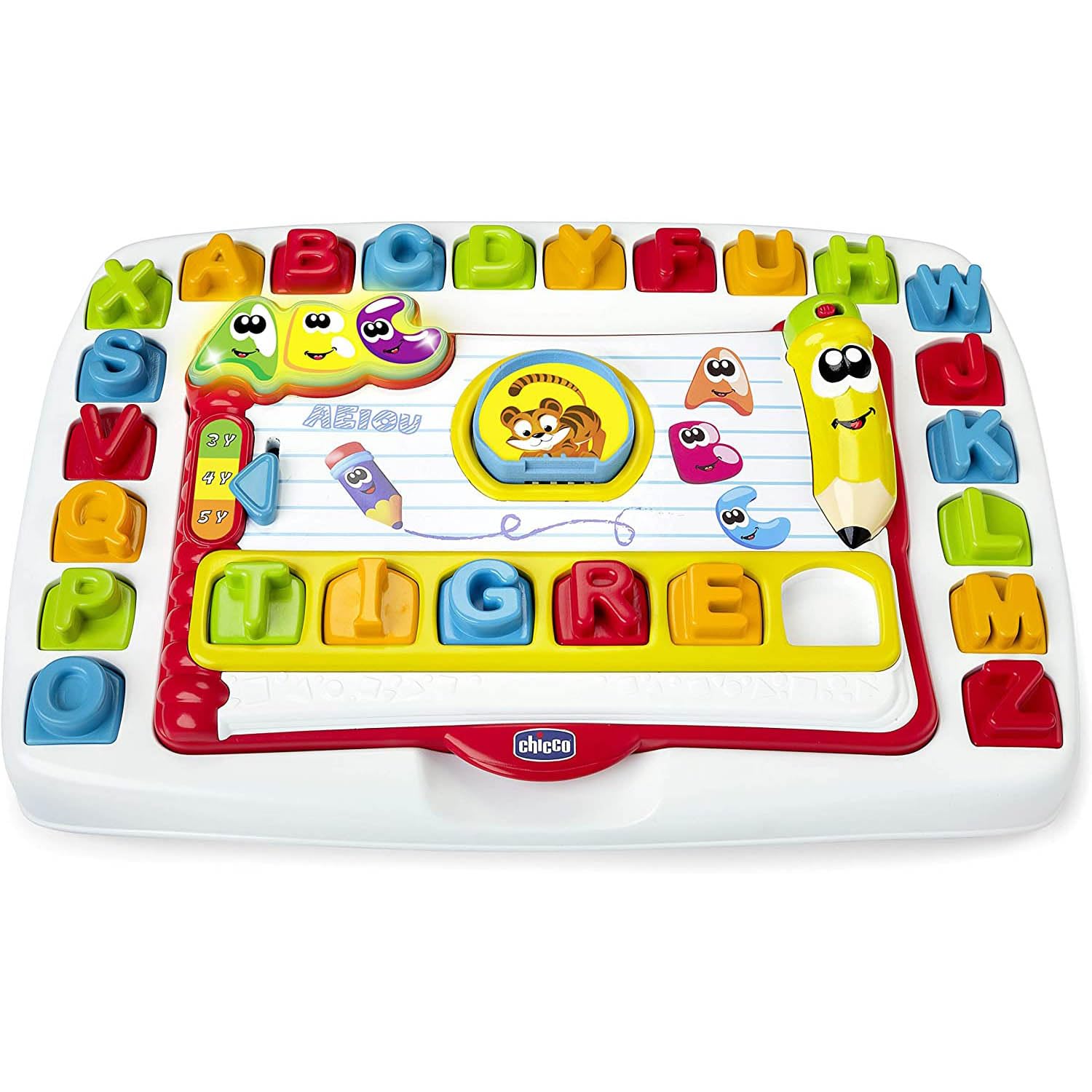 Chicco Banco Scuola Leggi e Impara Edu4You Bambini, Gioco Educativo Evolutivo Elettronico e Parlante per Imparare le Lettere dell'Alfabeto, Ispirato al Metodo Montessori, Giochi per Bambini 3-6 Anni