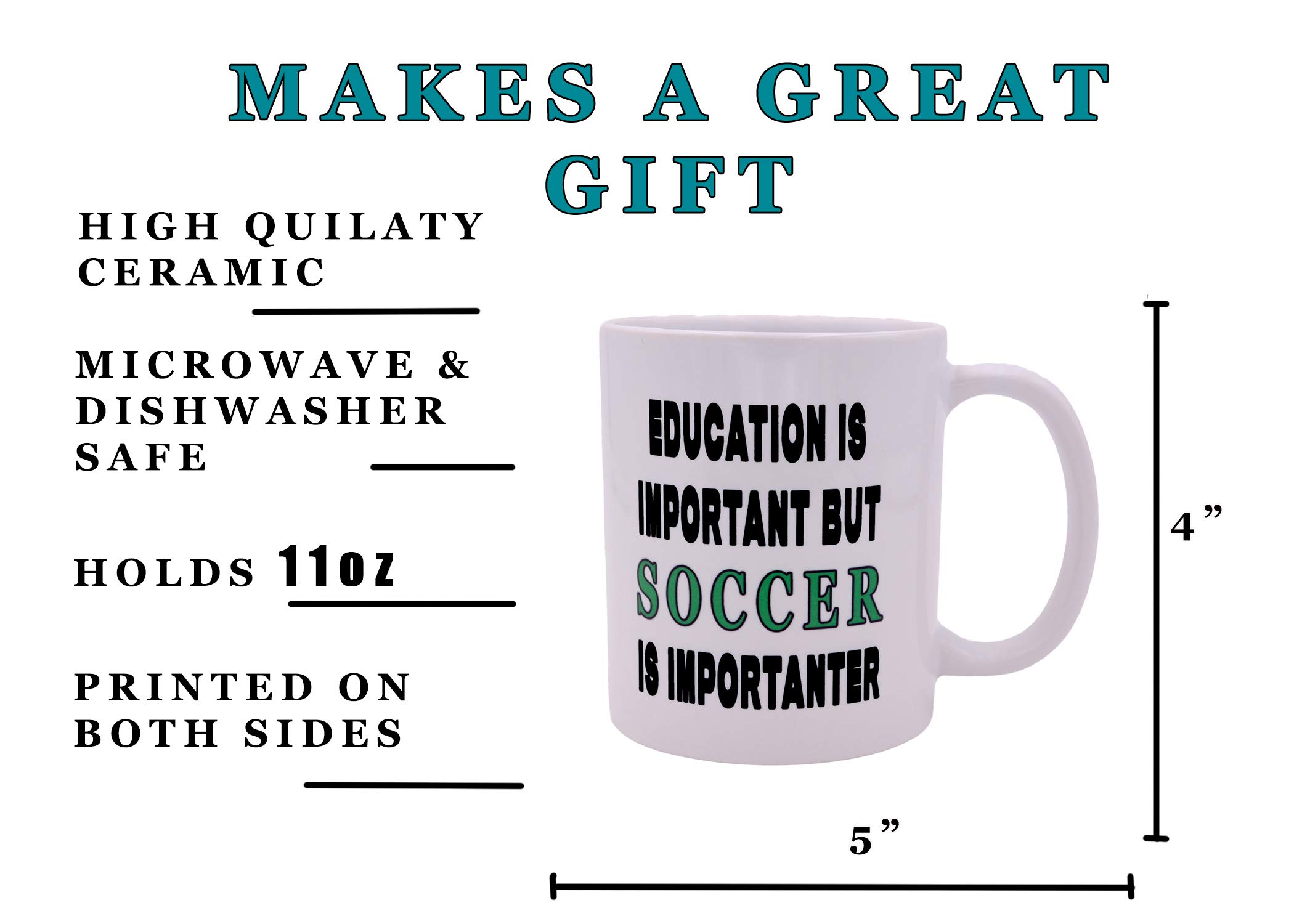 Rogue River Tactical Funny Coffee Mug - Education Is Important But Softball Is Importanter, 11oz, Novelty Gift For Softball Players