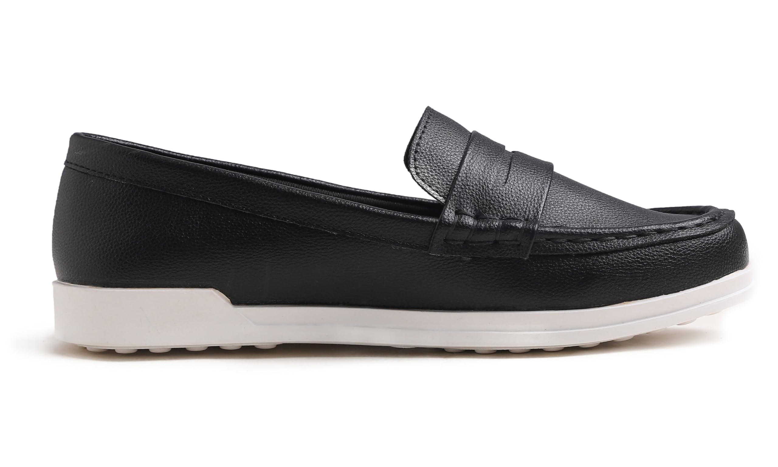 Feversole Comfort Women's Leather Daily Loafer Driving Flats Flexible Walking Boat Shoes