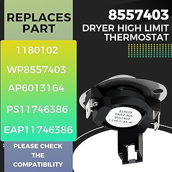 Romalon 8557403 WP8557403 Dryer High Limit Thermostat