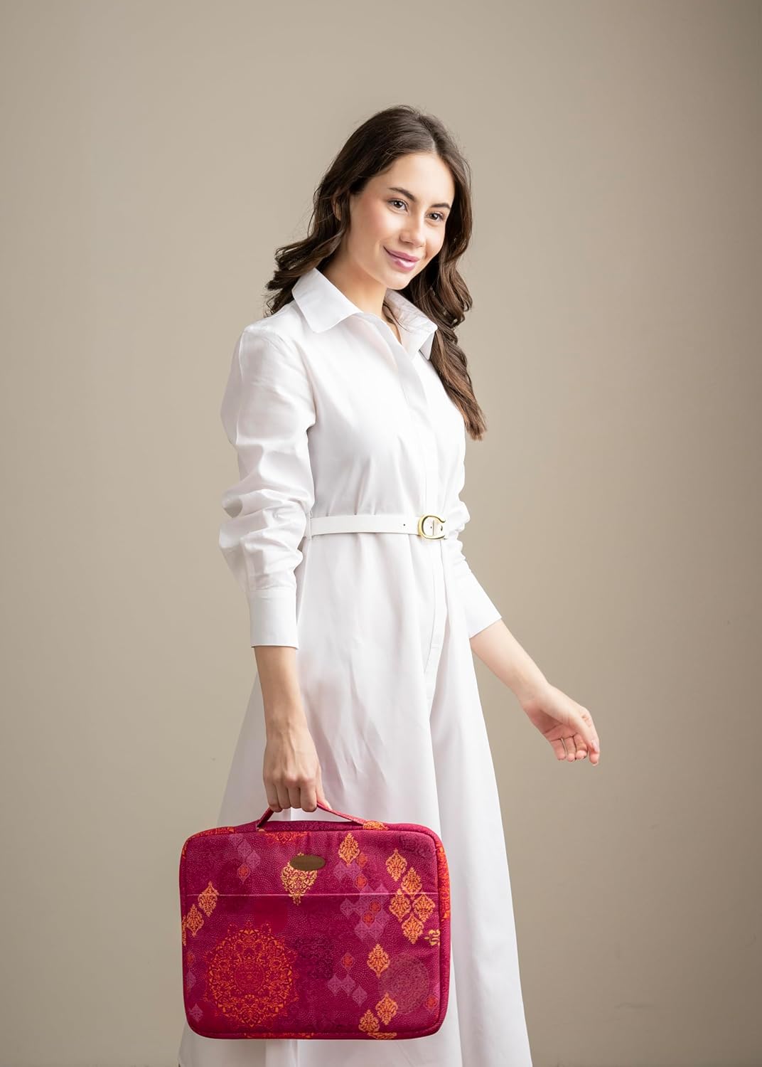 Maison d'Hermine Laptop Sleeve with Handle Case Stain and Water Repellent Cotton Canvas