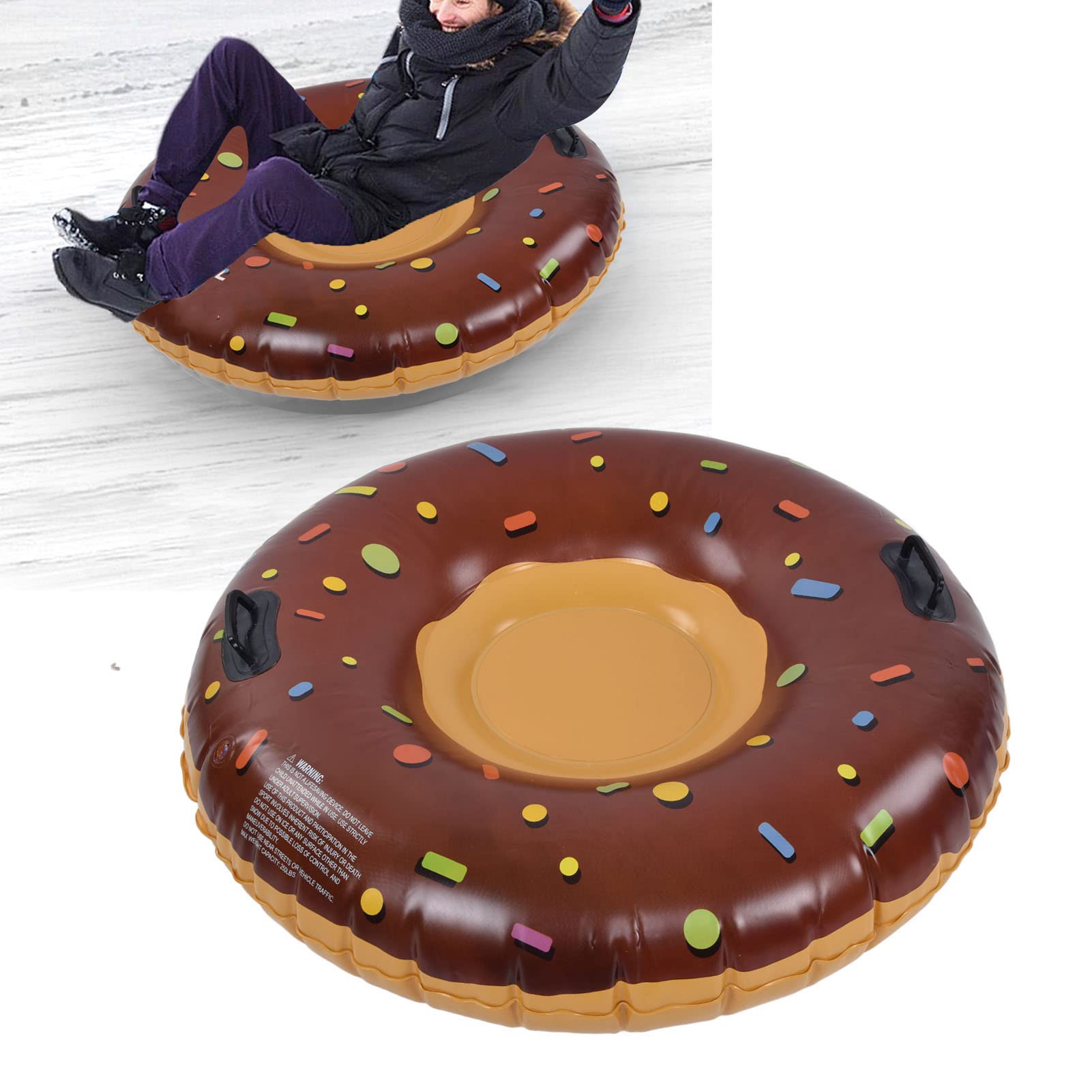 Sneeuwslee, 42 x 137 cm, sneeuw-slee tapijt met 2 uitgestanste handgrepen, opvouwbaar, voor buiten, winter, sneeuwslee, skiën, sneeuw, gras, zand, snowboard, schotel slee