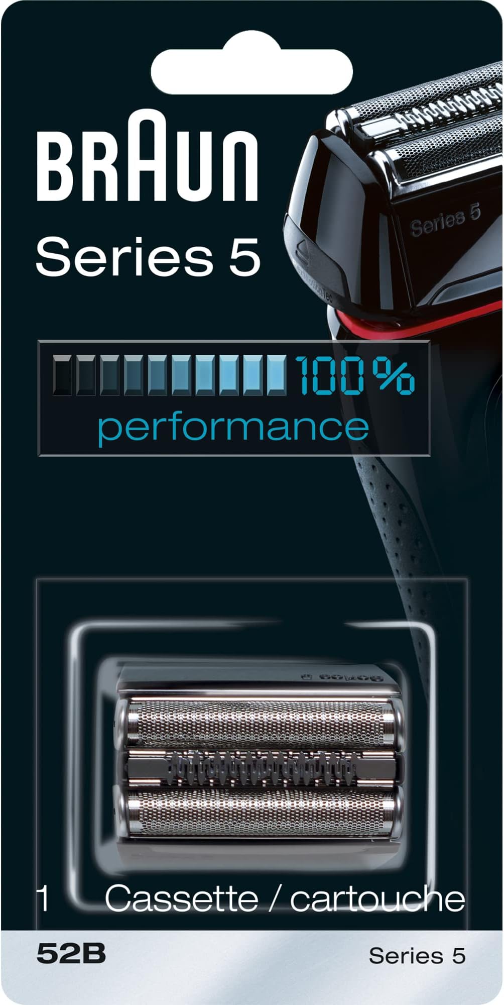 Braun Series 5 Electric Shaver Replacement Head - 52B - Compatible with Electric Razors 5090/5190cc, 5040/5140s, 5030s, 5147s, 5145s, 5195cc, 5197cc