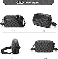 Vista 5 de Bolso cruzado para hombre, bolso de hombro para hombre para ir al trabajo, bolso de viaje Bolso de trabajo para hombre pequeño