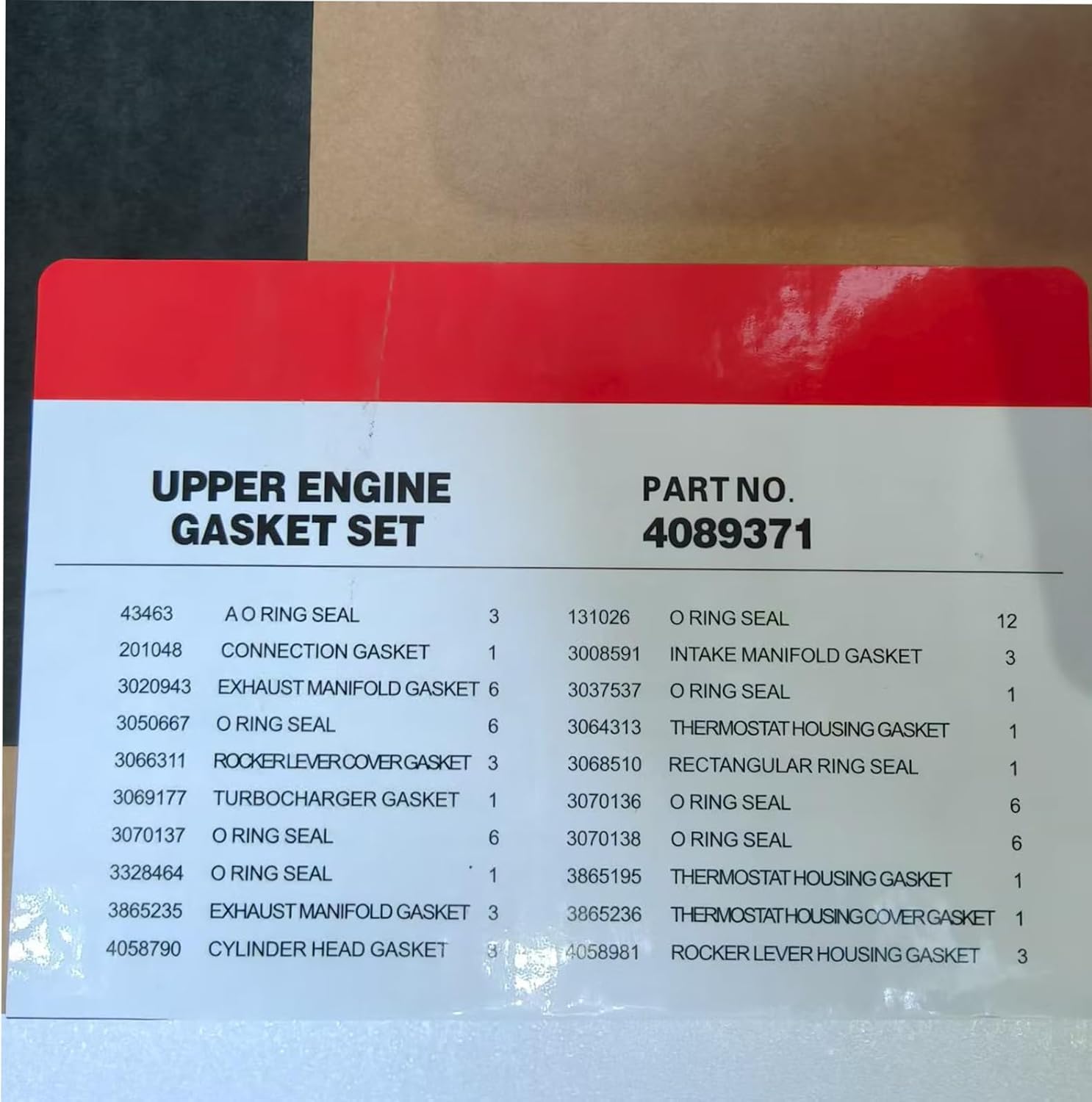 New Upper Head Gasket Set 4089371 4024928 3803716 3804287 Compatible with Cummins N14 Engine