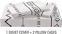 Vista 7 de JUCFHY - Juego de 1 funda de edredón y 2 fundas de almohada, tamaño king, algodón, 600 hilos, 3 piezas, reversible, cierre de cremallera, estampado