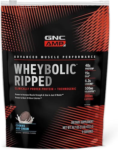 GNC AMP Wheybolic Ripped - Galletas y crema (9 porciones)