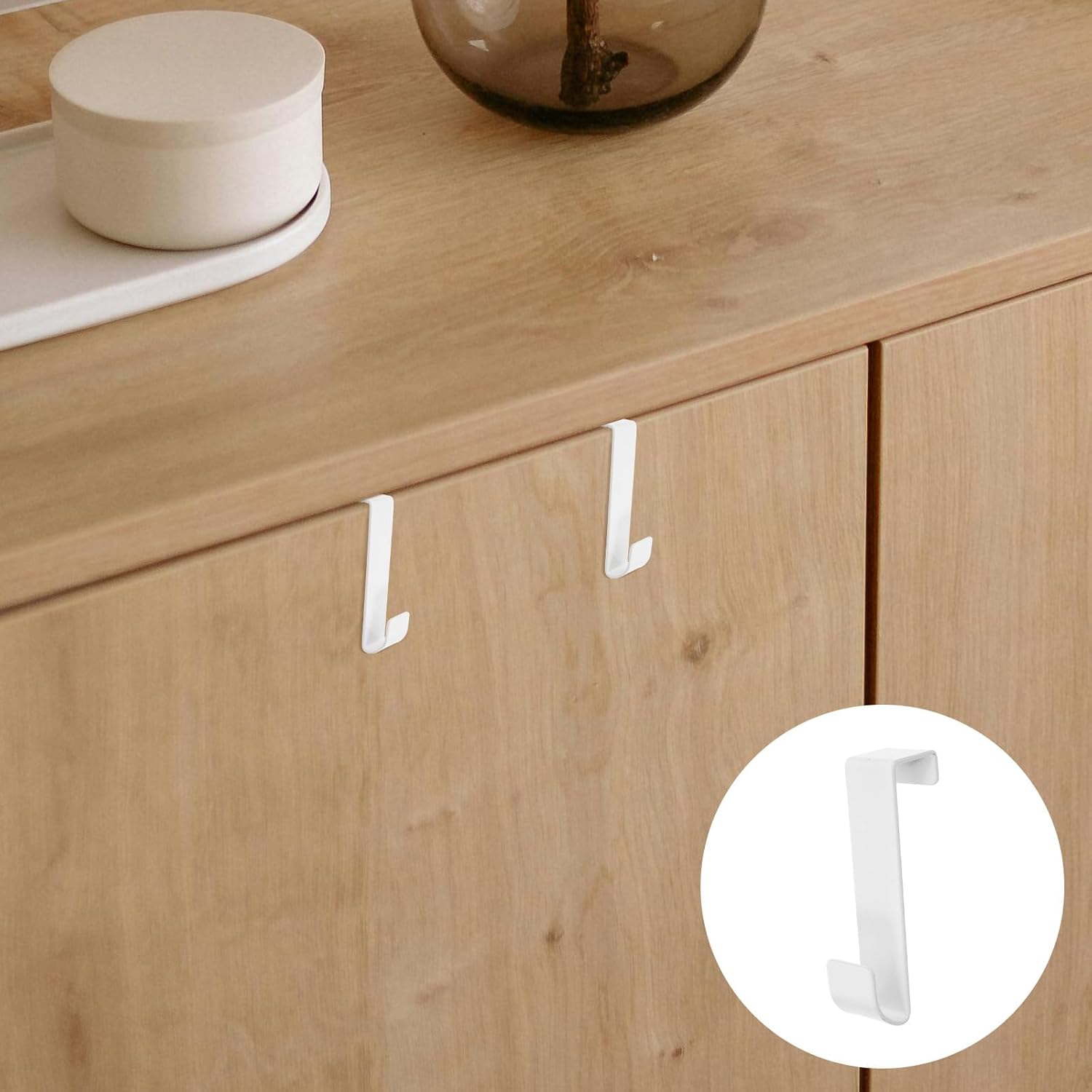 4pcs Over Door Hooks Heavy Duty Metal Towel and Clothes Hangers for Bathroom and Closet, No Drill Back of Door Hooks for Towels, Robes, and Coats Storage