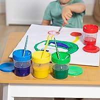 Vista 6 de Tazas de pintura a prueba de derrames Melissa & Doug, conjunto de 4 unidades, Multi