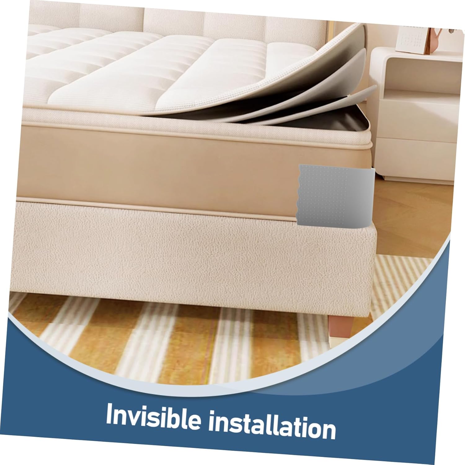 4pcs Invisible Bed Sheet Holders Soft and Discreet Bed Sheet Clips Slip Fastener Quilt Cover Fastener for Hotel Home