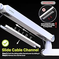 Vista 6 de IXTECH Brazo de Boom de Micrófono Blanco de Bajo Perfil Soporte de Brazo de Micrófono Ajustable con Gestión de Cables Integrada Brazo de Micrófono 2