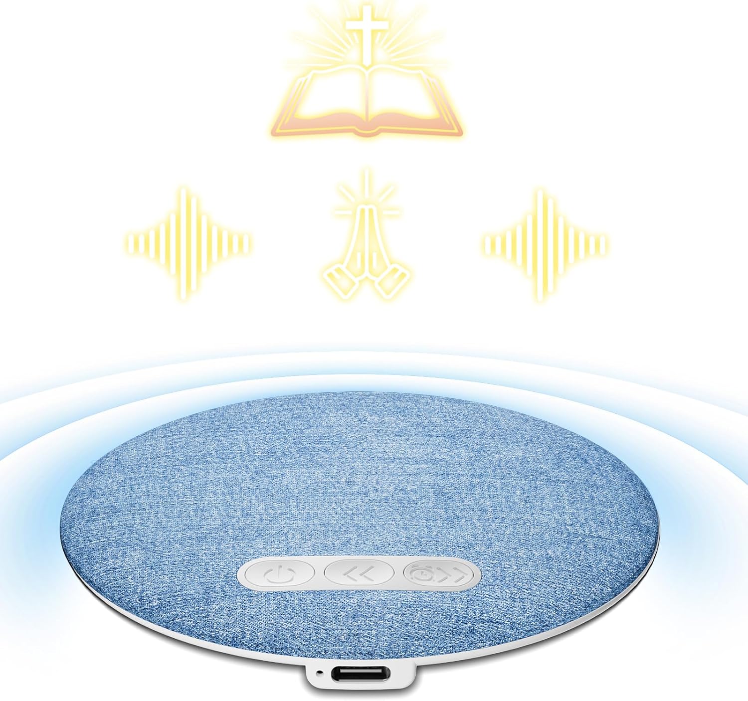 ZOMBIES CAT Under Pillow Speaker for Daily Devotion & Prayer, Thin Bluetooth Pillow Speakers Compatible with Bible Audio & Prayer Apps, Sleep Timer & for Sleeping, S1 Ultra
