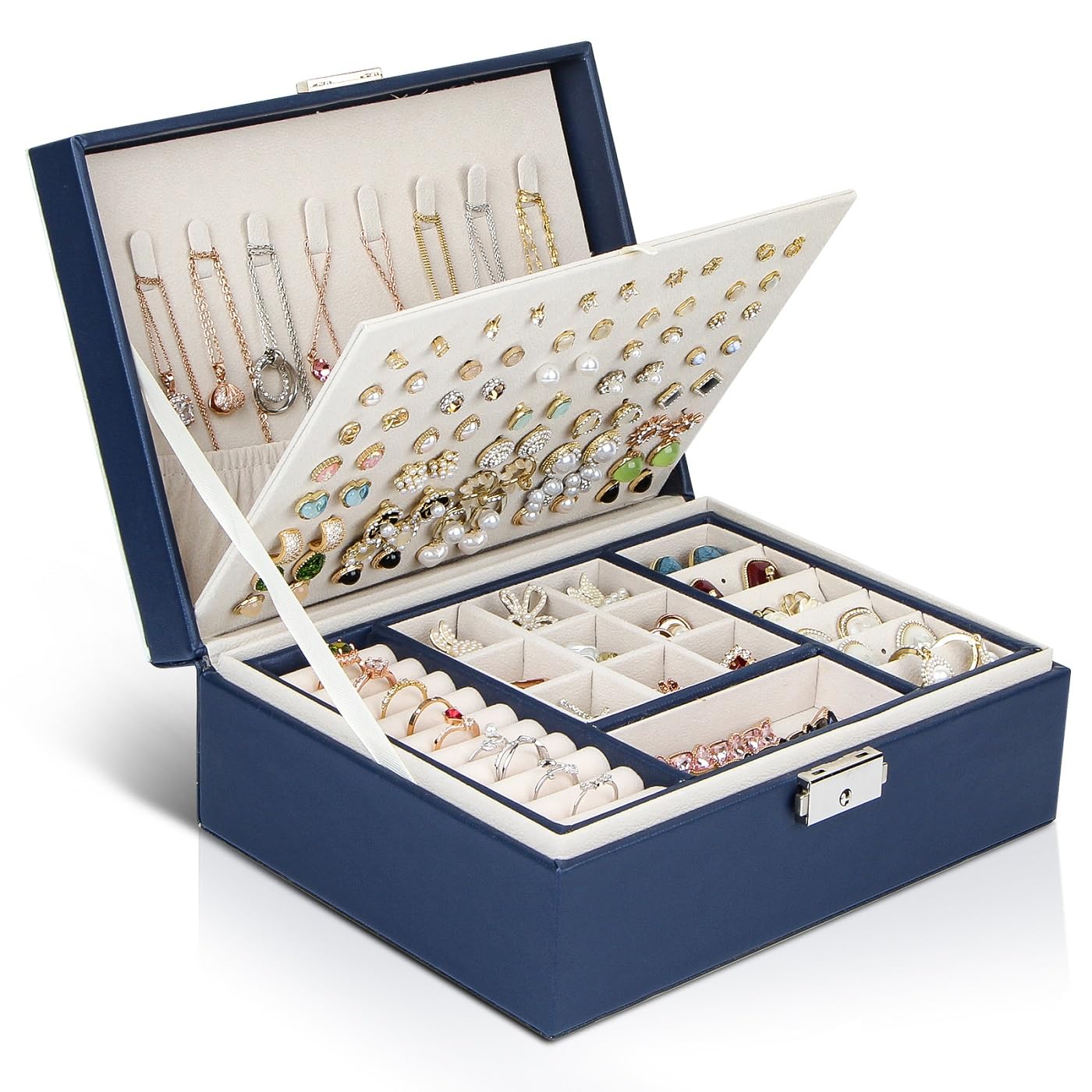 Coffret à bijoux bleu pour filles et femmes, l'idée cadeau parfaite et durable