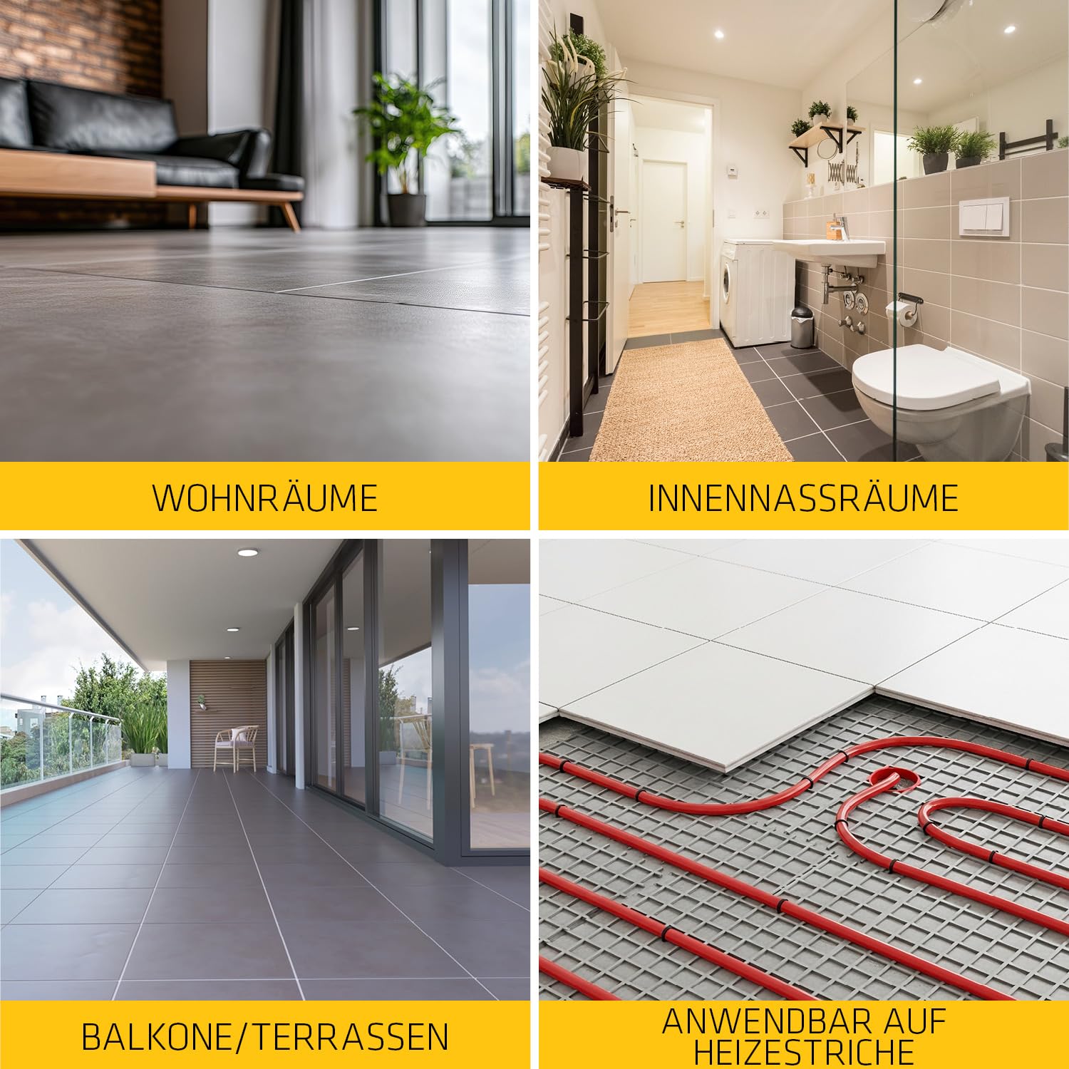 SIKA - Fliesenkleber - SikaCeram-290 Starlight - Grau - 15kg | Für Wand und Boden - Innen & Außen - Geeignet für Großformate - Frostsicher - Starke Haftung