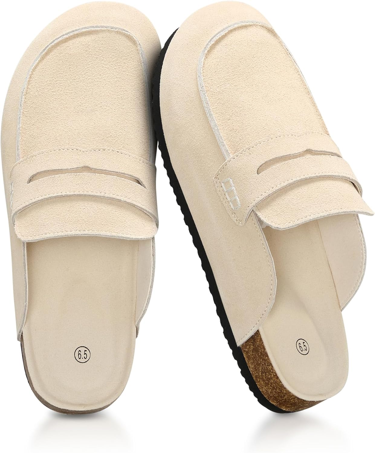 100% Genuine Leather Clogs for Women Non-Slip Platform Mules & Suede Clogs for Women Comfort Slippers with Arch Support - Image 7