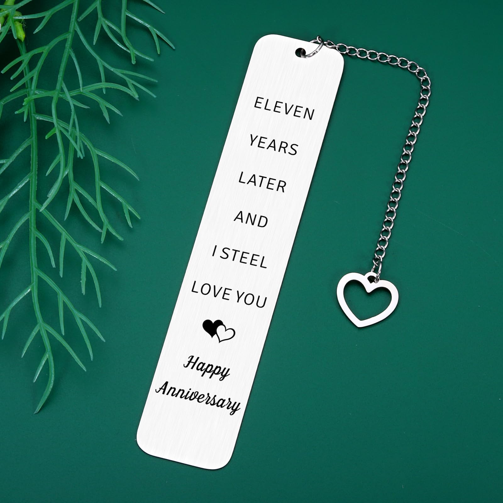 Regalo 11° Anniversario In Acciaio – Portagioie Inciso “11 Years Down, Forever To Go”, Per Moglie, Fidanzata, San Valentino, Natale, Elegante Scatola Inclusa