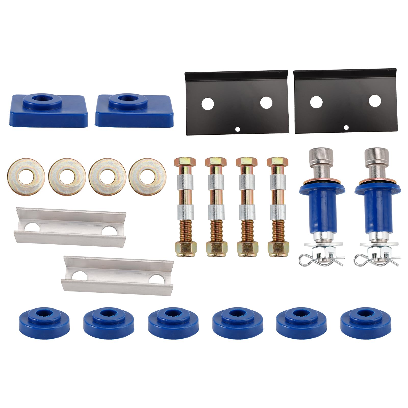 Areyourshop Engine Hood Hinge Pivot Bolt Kit for Peterbilt 357 378 379, Bushing and Mounting Bolt Kit, P/N 13-04154, 13-04164; ATRO HM75-66154, HM75-66164; 3-15273, 13-04726, 13-04727