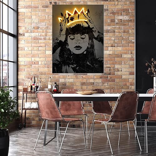 Miniatura 4 de Fine Art Canvas Ri Ri - Lienzo decorativo para pared por el artista Octavian Mielu para sala de estar, dormitorio, baño, cocina, oficina, bar,