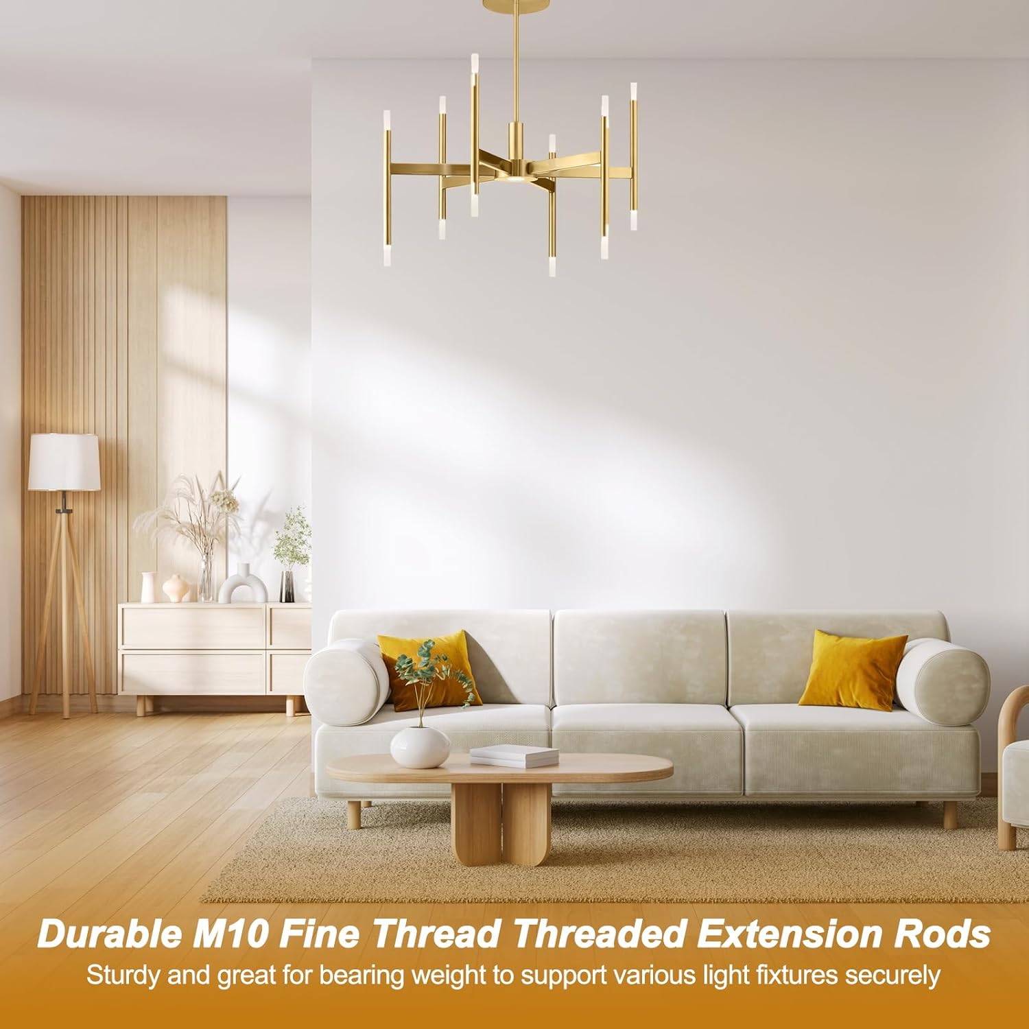 PATIKIL Threaded Extension Rod, 4 Sets 4" M10 x 1mm Fine Thread Lamp Pipe with Lamp Pipe Nipples for Pendant Light Island Lighting Chandeliers Stems, Silver Tone