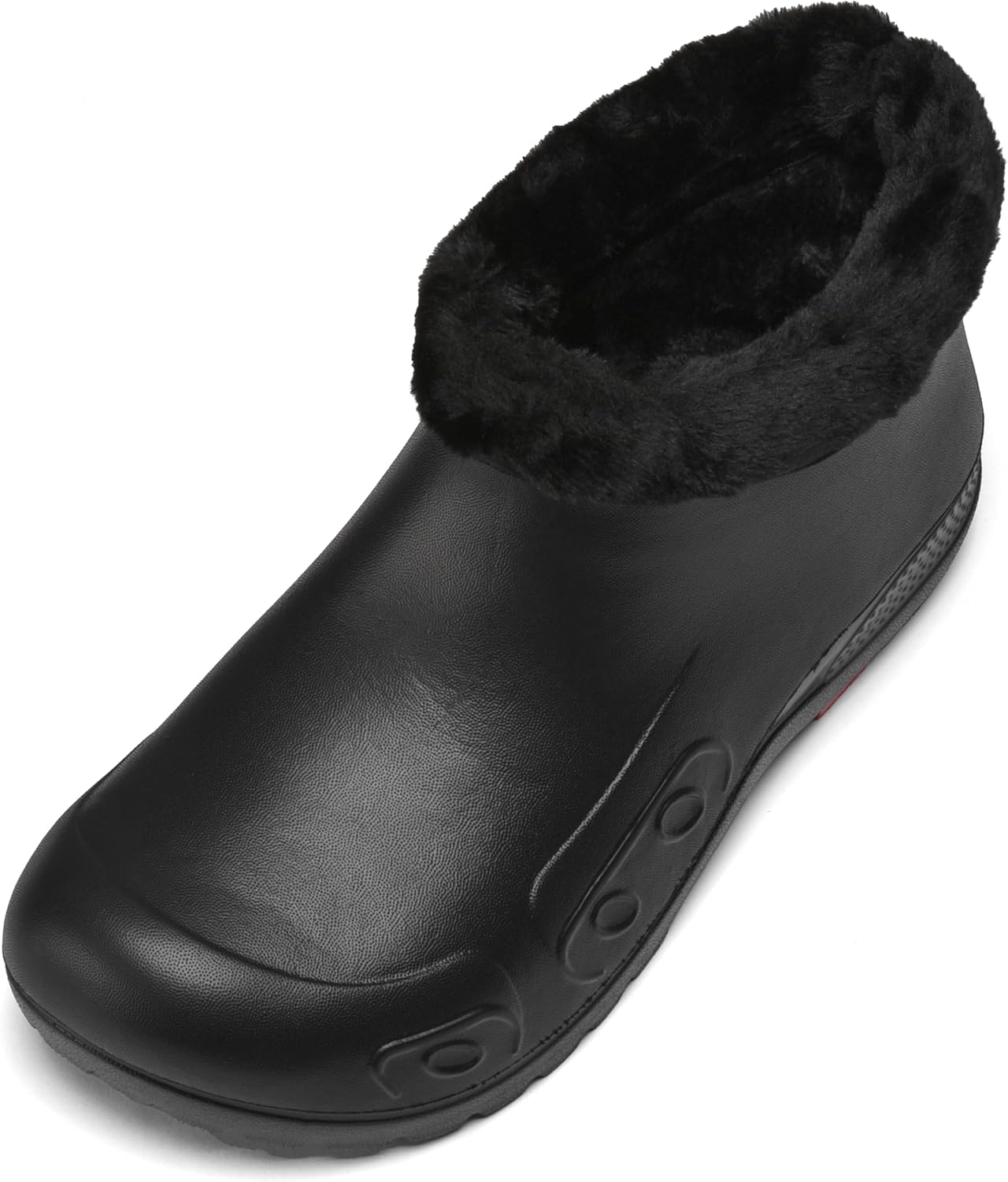 YUNGPRIME Men's Women's Fur Lined Non-Slip Clogs Waterproof Fleece Garden Shoes Winter Work Shoes Chef Shoes with Soft Fleece Lining