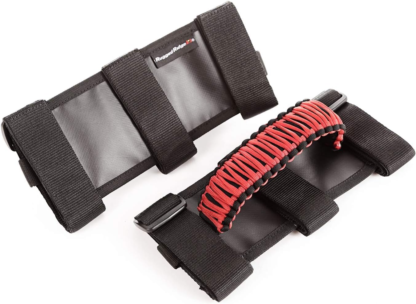 Rugged Ridge 13505.31 Grab Handle Kit, Paracord, Red/Black; 55-Current Jeep CJ/Wrangler/Gladiator