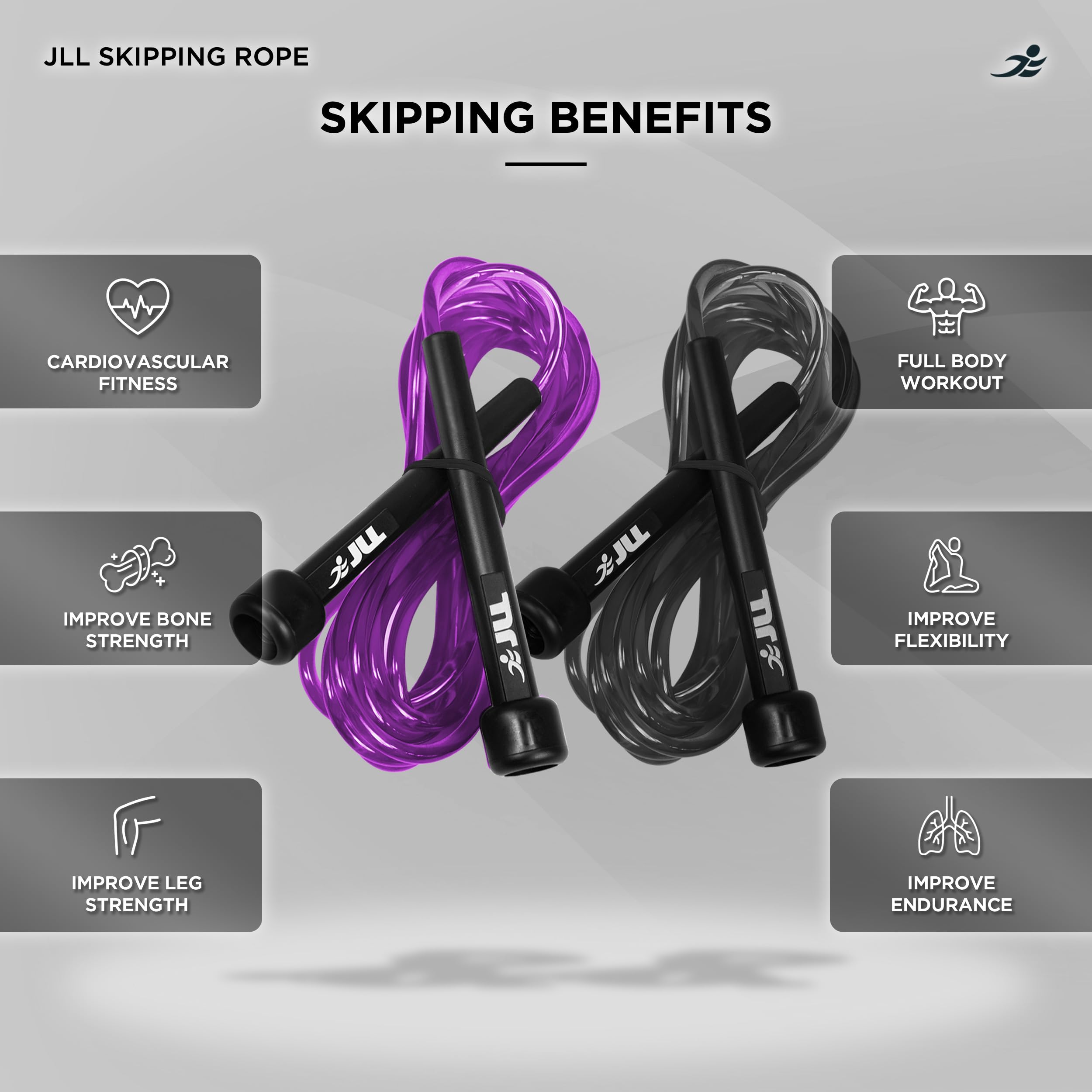 Weighted Jump Rope 3m/10ft Adjustable Boxing Skipping Rope Gym