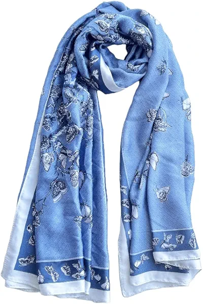Pokeedioty Scarfs for Women Long Floral Print Scarf Fashion Scaves Head Scarf Lightweight Sunscreen Shawls
