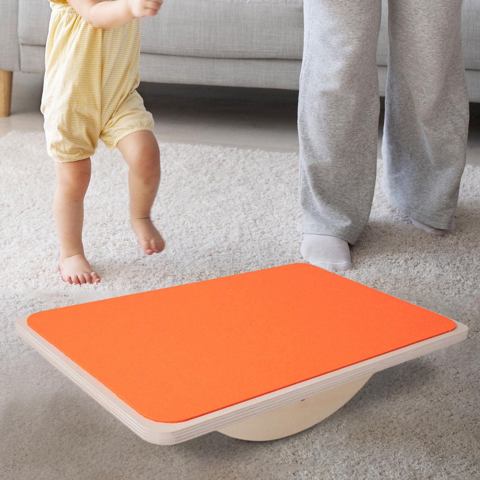 Balance Board Holz Trainingsspielzeug Gleichgewichtsbrett mit Rutschfester Oberfläche für Koordination Und für Kinder Eltern